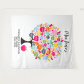 Apfelbaum für Lehrer in Rente mit Namen Wandteppich (Vorderseite (Horizontal))