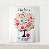 Apfelbaum für Lehrer in Rente mit Namen Wandteppich (Vorderseite)