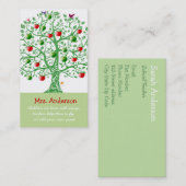Apfelbaum-Lehrer-Zitat-Lehrer Visitenkarte (Vorne/Hinten)