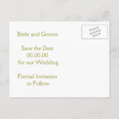 Apfelbaum lila Hochzeit im Herbst Save the Date Ankündigungspostkarte (Rückseite)