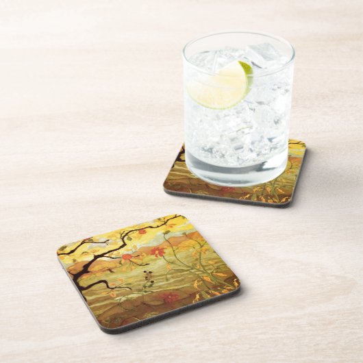 Apfelbaum mit roter Frucht Getränkeuntersetzer (Rechte Seite)