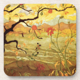 Apfelbaum mit roter Frucht Getränkeuntersetzer