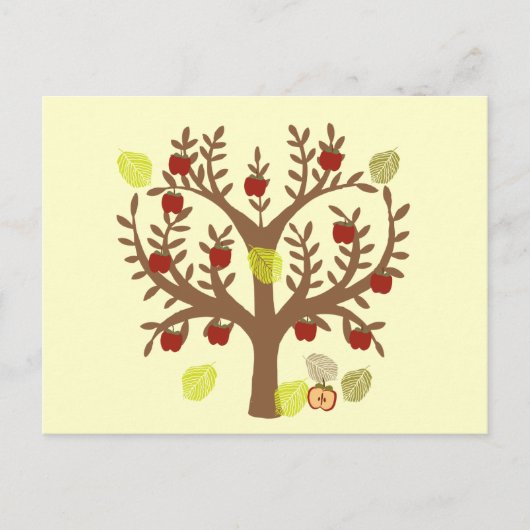 Apfelbaum Postkarte (Vorderseite)