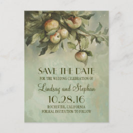 Apfelbaum rustikale Save the Date Postkarten
