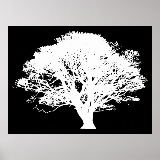 Apfelbaum-Silhouette Poster (Vorne)