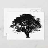 Apfelbaum-Silhouette Postkarte (Vorne/Hinten)