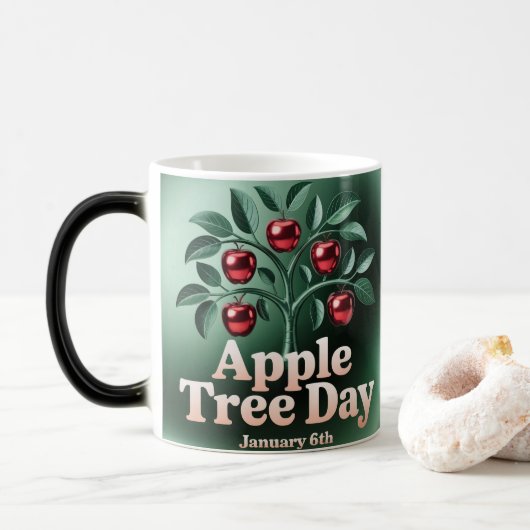 Apfelbaum-Tag Morphing-Mug Verwandlungstasse (Mit Donut)