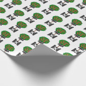 Apfelbaum Topiary Red Black Tissue Paper Geschenkpapier (Ecke)