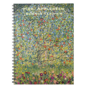 Apfelbaum von Gustav Klimt, Vintage Art Nouveau Notizblock
