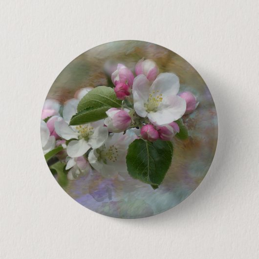 Apfelbaumblüten Button (Vorderseite)