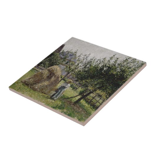 Apfelbäume an Eragny | sonnigem Morgen Fliese (Seite)