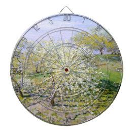 Apfelbäume in Bloom (von Claude Monet) Dartscheibe