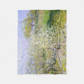 Apfelbäume in Bloom (von Claude Monet) Fleecedecke (Vorderseite)