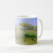 Apfelbäume in Bloom (von Claude Monet) Kaffeetasse (VorderseiteRechts)