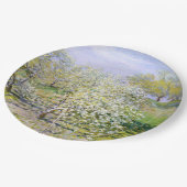 Apfelbäume in Bloom (von Claude Monet) Pappteller (Schrägansicht)