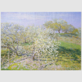 Apfelbäume in Bloom (von Claude Monet) Seidenpapier