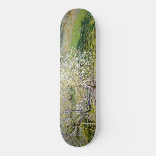 Apfelbäume in Bloom (von Claude Monet) Skateboard (Vorderseite)