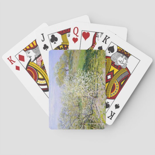 Apfelbäume in Bloom (von Claude Monet) Spielkarten (Rückseite)