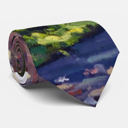 Apfelbäume in blühenden Malereien Krawatte (Gerollt)