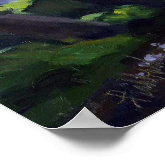 Apfelbäume in blühenden Malereien Poster (Ecke)