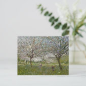 Apfelbäume in Blume Postkarte (Stehend Vorderseite)