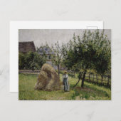 Apfelbäume in Eragny | Sonniger Morgen Postkarte (Vorne/Hinten)