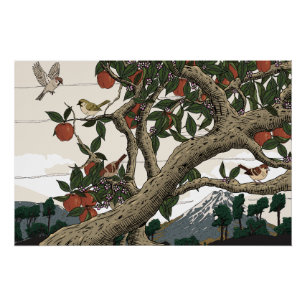 Apfelbaumlandschaft Poster