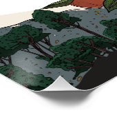 Apfelbaumlandschaft Poster (Ecke)