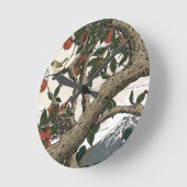 Apfelbaumlandschaft Runde Wanduhr (Winkel)