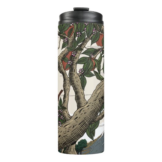 Apfelbaumlandschaft Thermosbecher (Vorderseite)