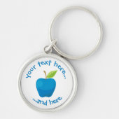 Apfelblau Schlüsselanhänger (Vorne)