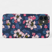 Apfelblüte auf dunkelblau Case-Mate iPhone hülle (Rückseite (Horizontal))