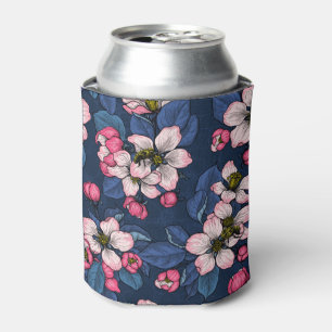 Apfelblüte auf dunkelblau dosenkühler