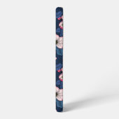 Apfelblüte auf dunkelblau samsung galaxy hülle (Linke Seite)