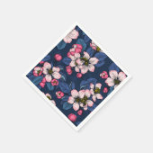Apfelblüte auf dunkelblau serviette (Ecke)