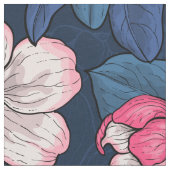 Apfelblüte auf dunkelblau stoff (Nahaufnahme)