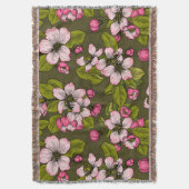 Apfelblüte auf dunkelgrün decke (Vorderseite Vertikal)