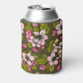 Apfelblüte auf dunkelgrün dosenkühler (Kanne Rückseite)