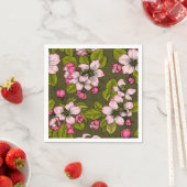 Apfelblüte auf dunkelgrün serviette (Beispiel)