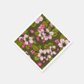 Apfelblüte auf dunkelgrün serviette (Ecke)