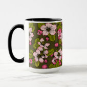 Apfelblüte auf dunkelgrün tasse (Links)