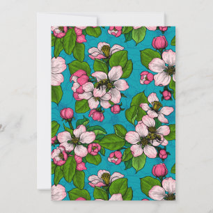 Apfelblüte auf Türkis