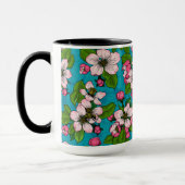 Apfelblüte auf Türkis Tasse (Links)