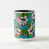 Apfelblüte auf Türkis Tasse (Zentrum)
