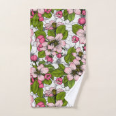 Apfelblüte auf weiß badhandtuch set (Handtuch)