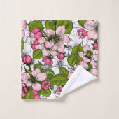 Apfelblüte auf weiß badhandtuch set (Waschlappen)