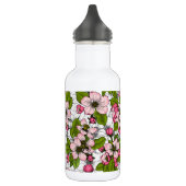 Apfelblüte auf weiß edelstahlflasche (Links)