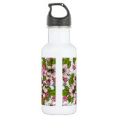 Apfelblüte auf weiß edelstahlflasche (Rückseite)