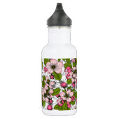 Apfelblüte auf weiß edelstahlflasche (Rechts)