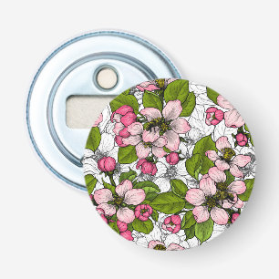 Apfelblüte auf weiß flaschenöffner